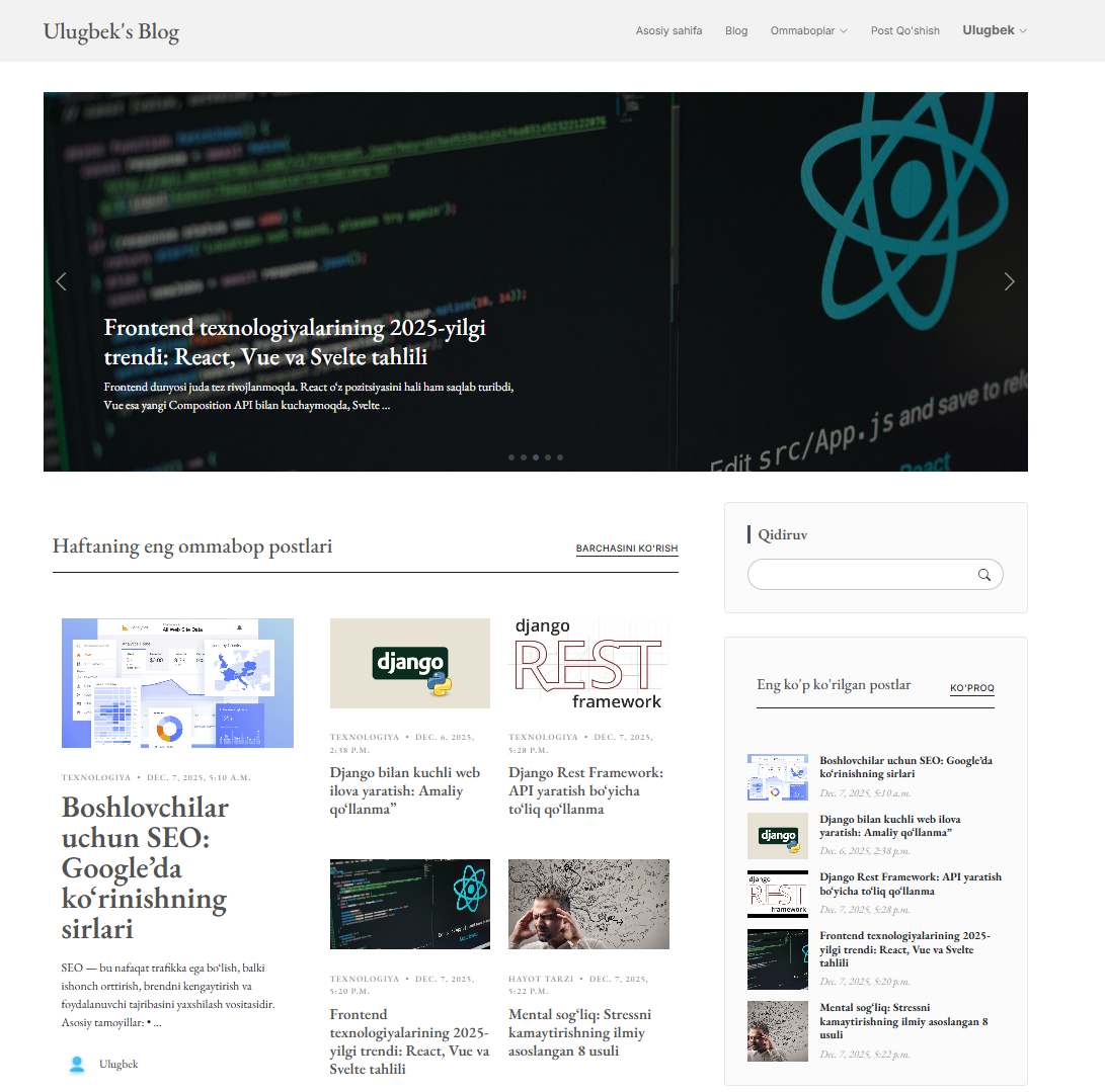 Blog project